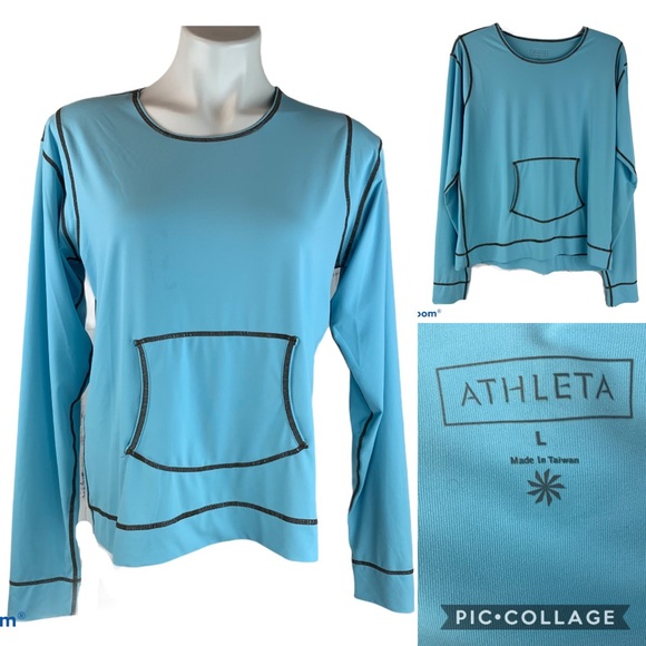Athleta Summer Shade Rash Guard UPF 50 Shirt Top L